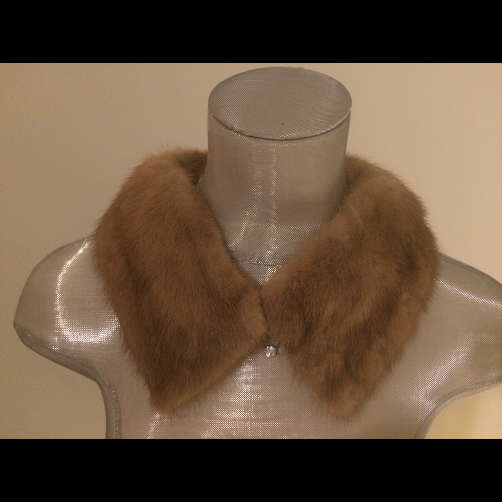 Genuine mink fur collar